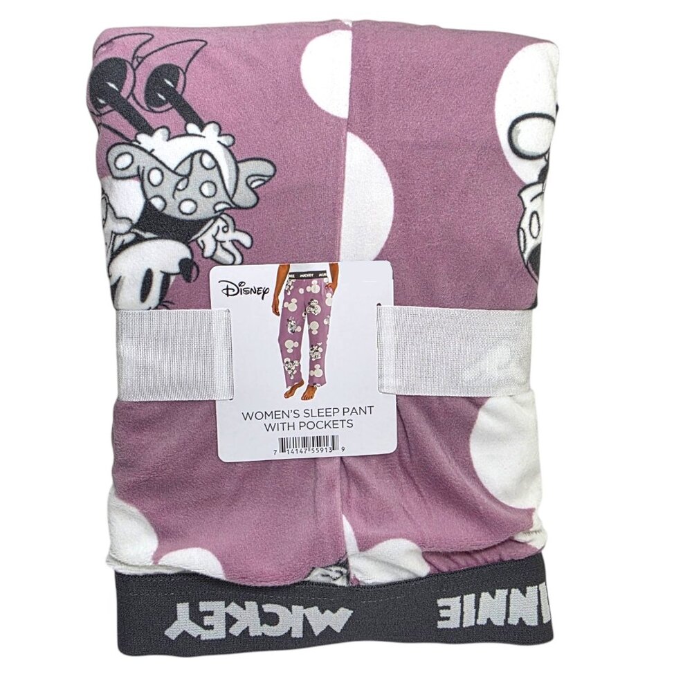 Disney Sleep Pants Mickey & Minnie Mouse Womens Sz 3X /22W-24W Elastic Waistband - Picture 2 of 4